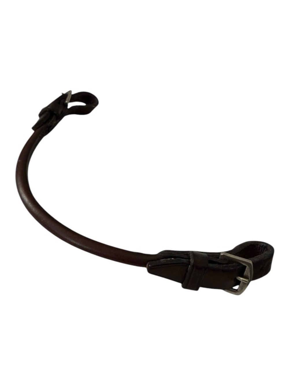 Rolled Brown Leather Grab Strap English Saddle